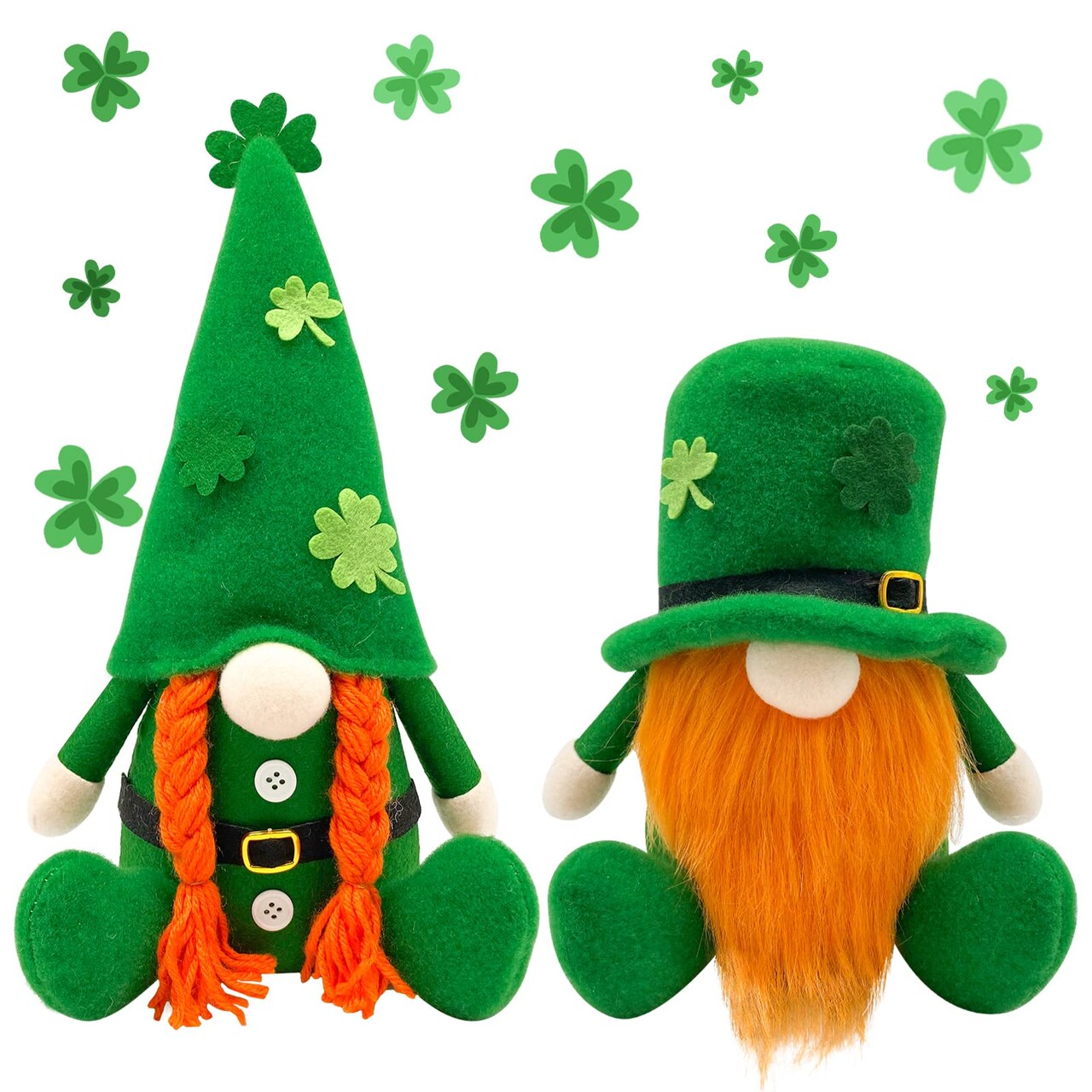 St Patricks Day Decorations - St Patricks Day Decor - Leprechaun Doll, St Patrick's Day Plush Shamrock Gnomes Decorations for Home, Office - Green St. Patricks Day Table Centerpiece - Irish Gifts